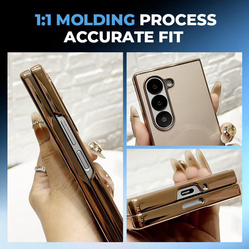 Coque magnétique givrée galvanisée pour Samsung Fold Series