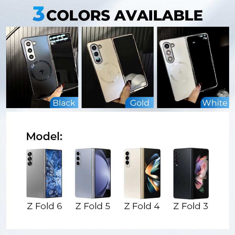Coque magnétique givrée galvanisée pour Samsung Fold Series