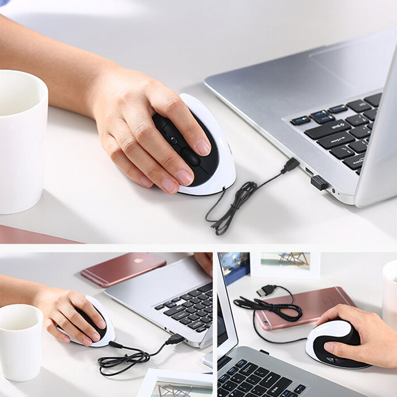 Souris Verticale Ergonomique avec 3 Modes DPI et 6 Boutons