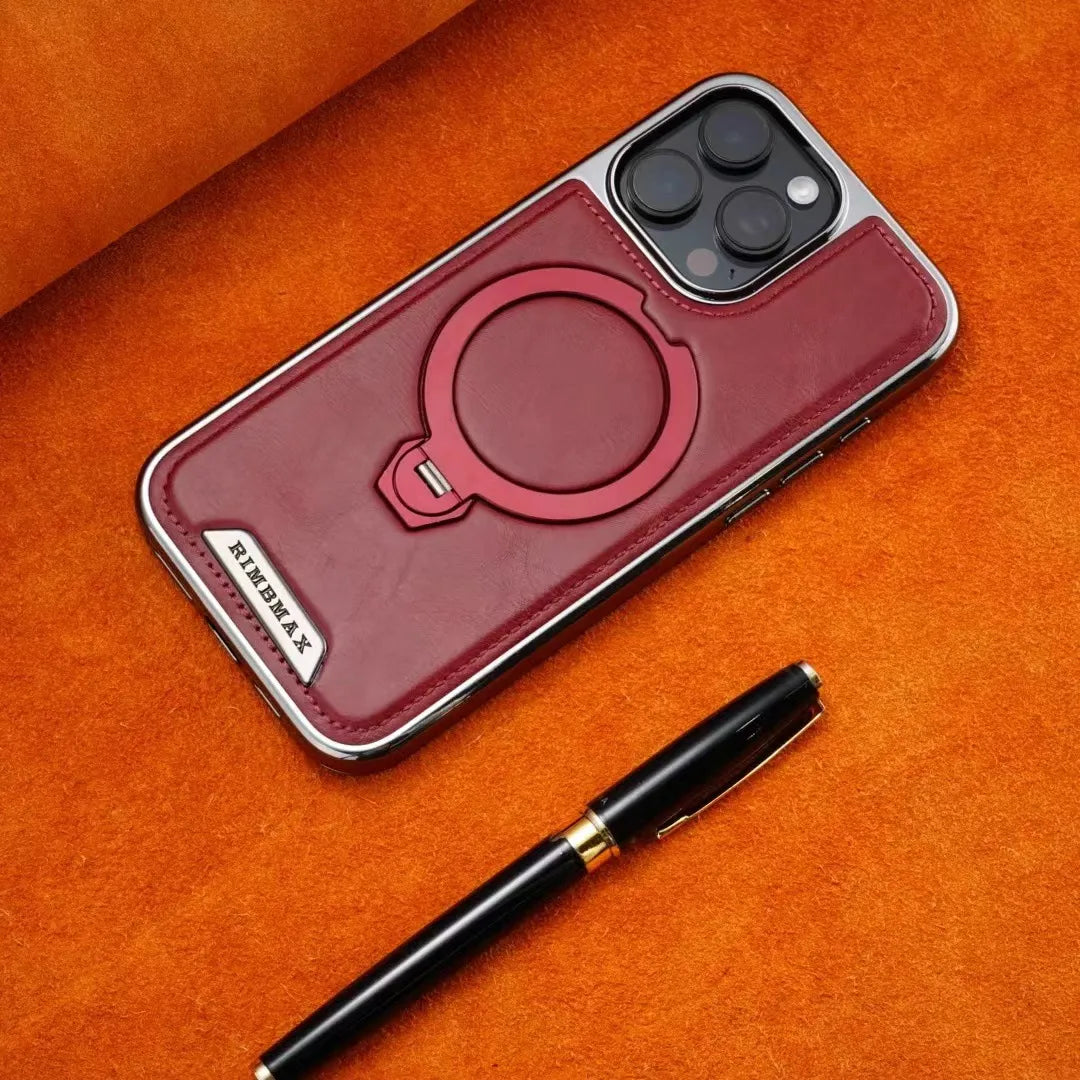 Cuir Luxueux Avec Support Magnétique Coque pour iPhone