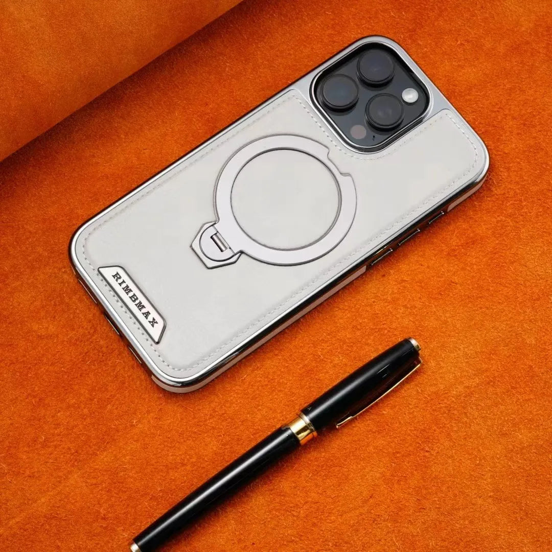Cuir Luxueux Avec Support Magnétique Coque pour iPhone