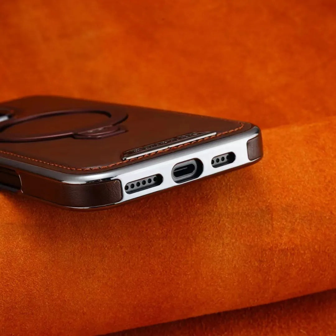 Cuir Luxueux Avec Support Magnétique Coque pour iPhone