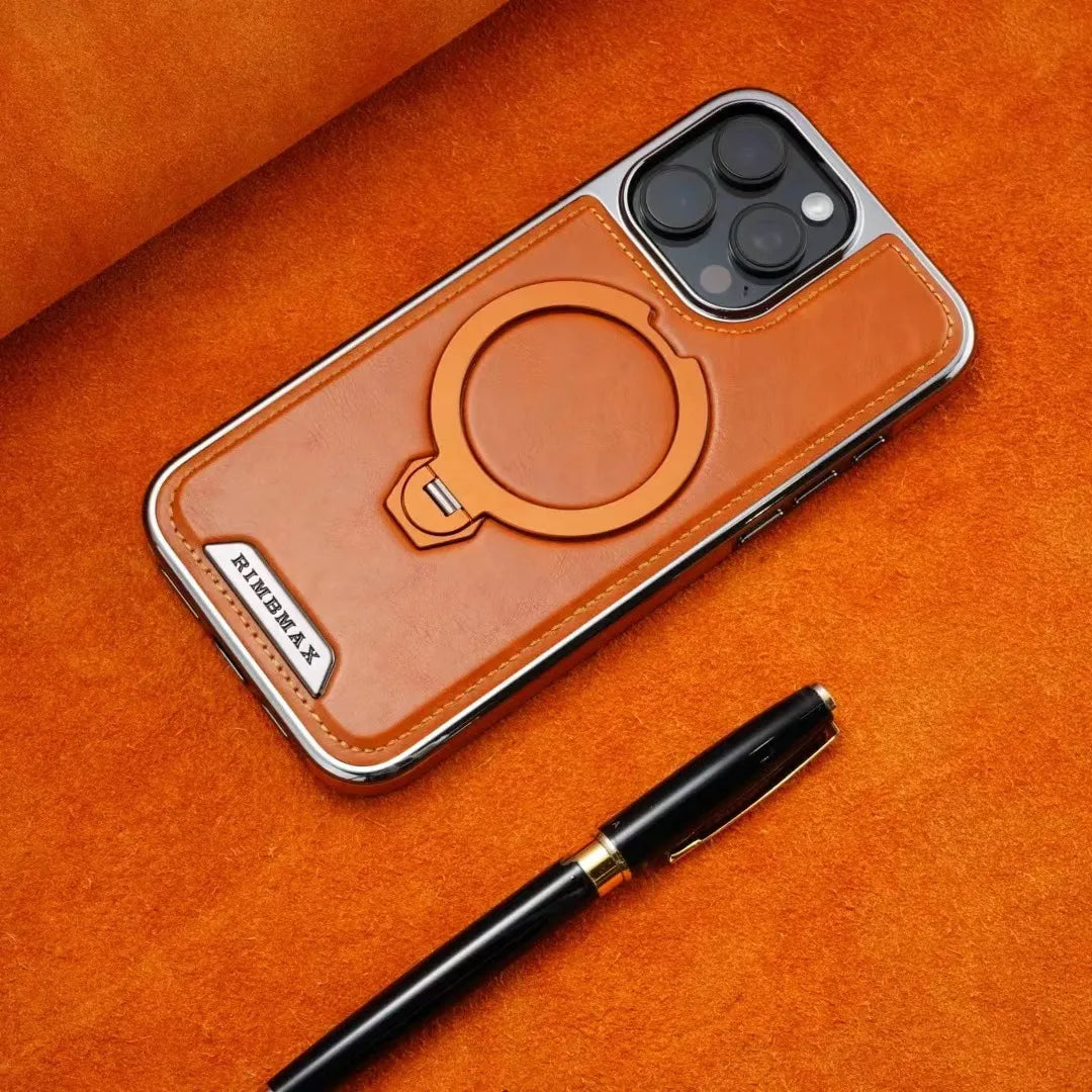 Cuir Luxueux Avec Support Magnétique Coque pour iPhone