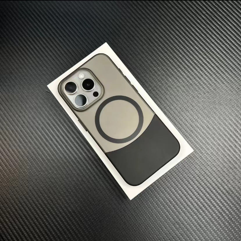 Coque iPhone avec revêtement sablé de couleur contrastante