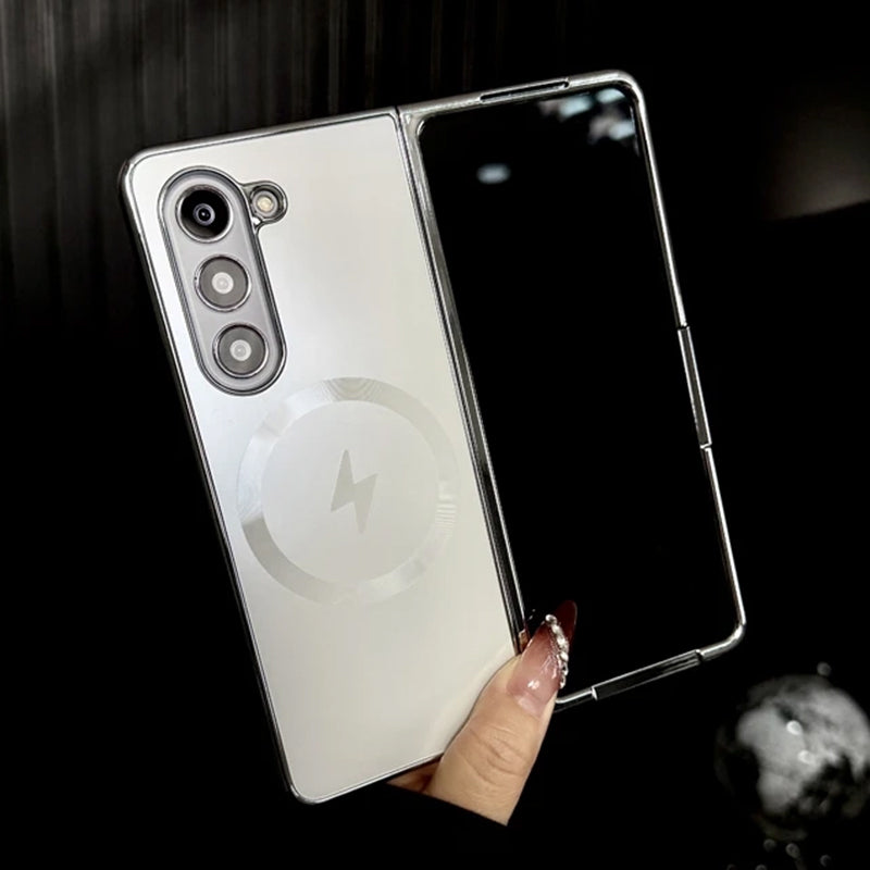 Coque magnétique givrée galvanisée pour Samsung Fold Series