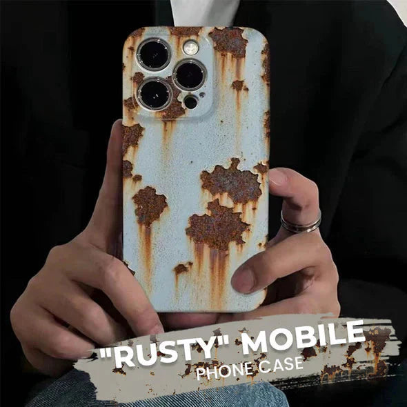 🏆📱Coque rigide Vintage Rust pour iPhone👑