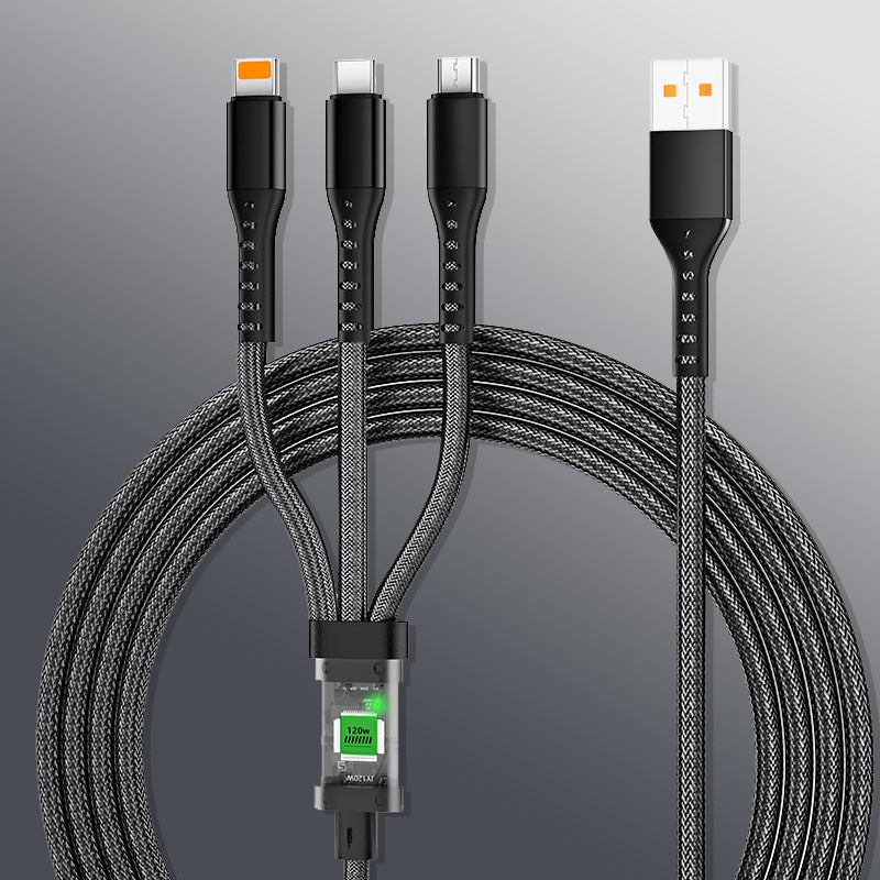 Câble de Charge Rapide 3-en-1 120W
