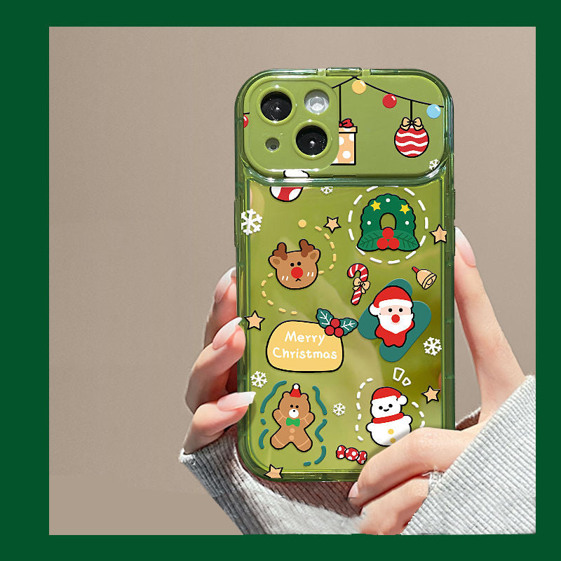 🔥VENTE CHAUDE🎄Étui à rabat miroir avec pendentif arbre de Noël pour iPhone🎅49% de réduction✨