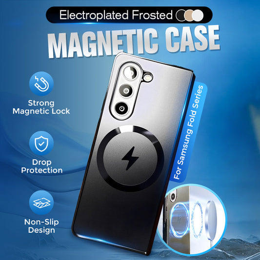 Coque magnétique givrée galvanisée pour Samsung Fold Series