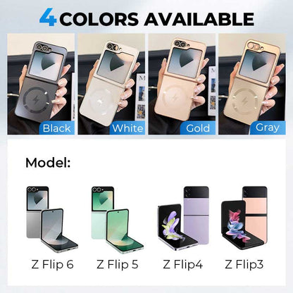Coque magnétique givrée électrodéposée pour la série Samsung Flip