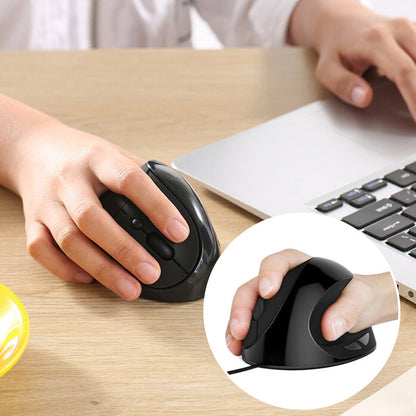 Souris Verticale Ergonomique avec 3 Modes DPI et 6 Boutons