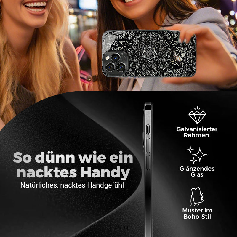 Totem Mandala Noir Coque pour iPhone🎁Lanière pour téléphone portable offerte