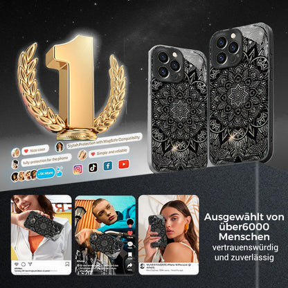 Totem Mandala Noir Coque pour iPhone🎁Lanière pour téléphone portable offerte