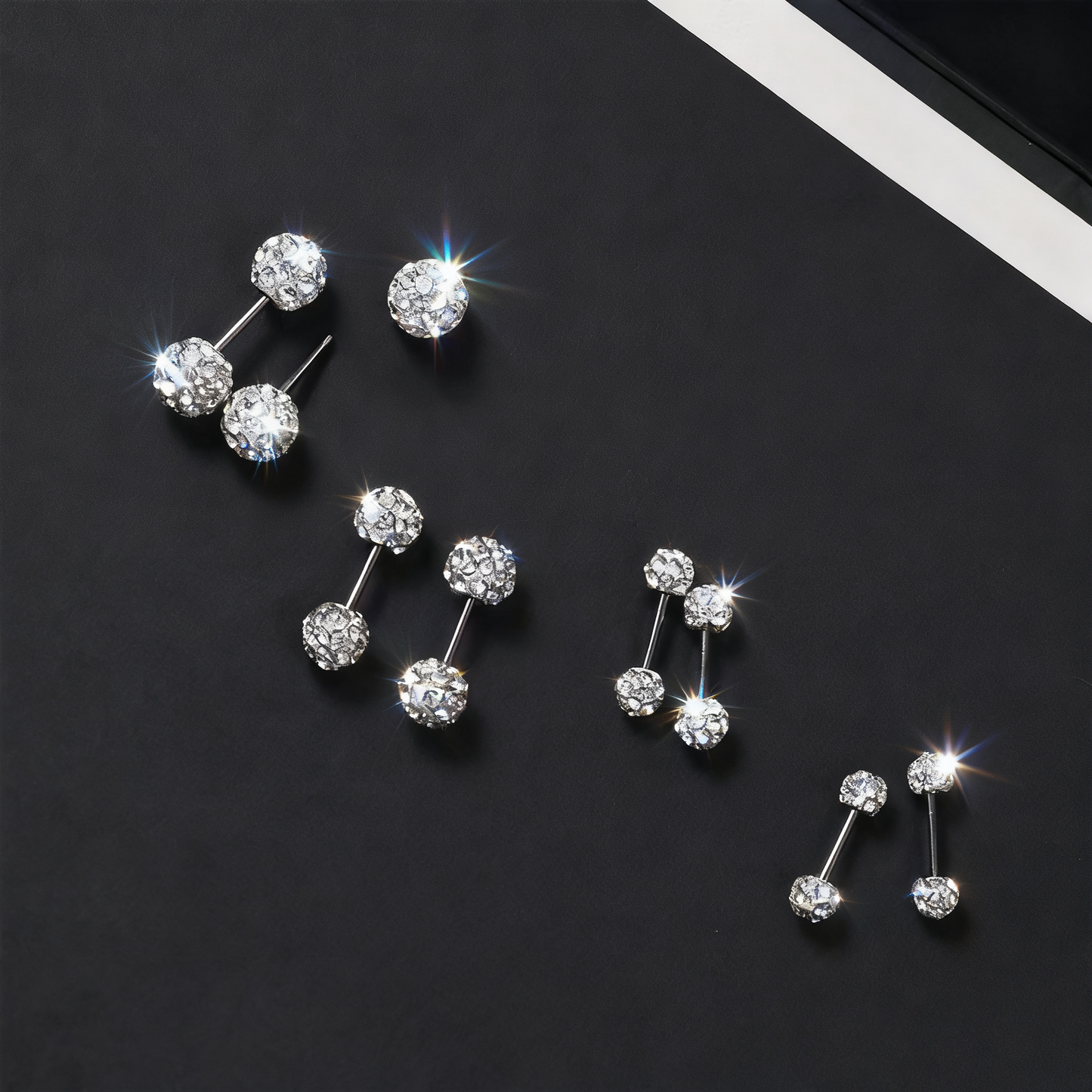🌟 Pointe d'oreille Luxe à Billes Strass Étincelantes – L'Élégance Ultime pour Chaque Style ! 🌟