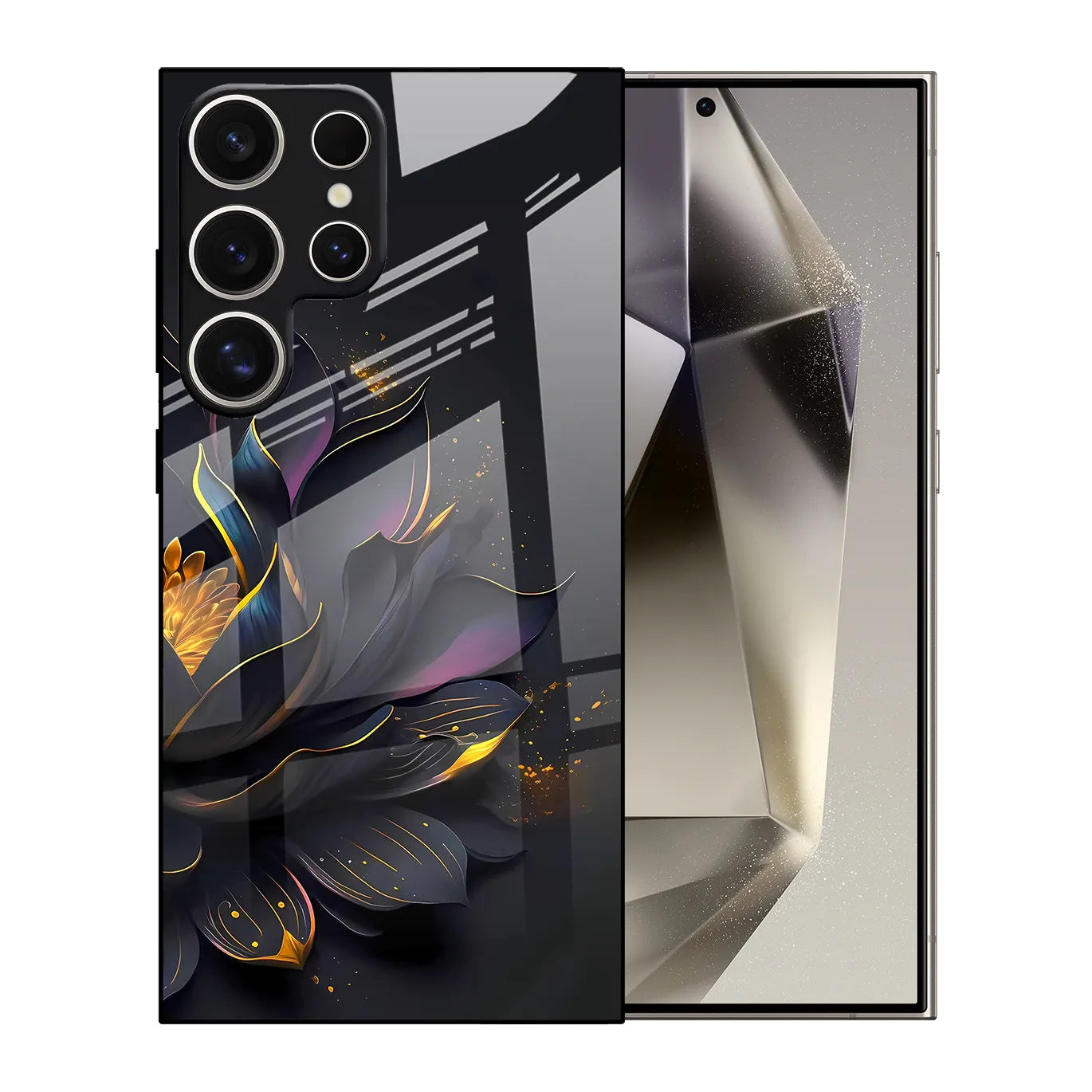 Lotus Noir Coque pour la série Galaxy S