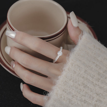 ✨Bague diamant avec monture pivotante – dos ouvert✨