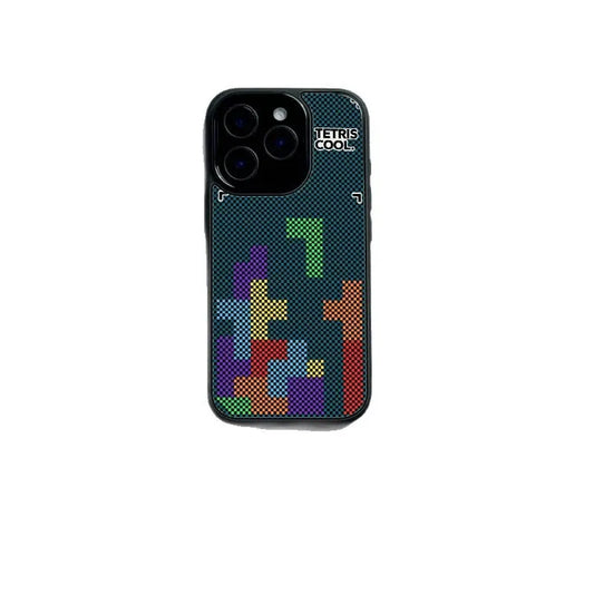 Tetris pixélisé Verre Coque  pour iPhone