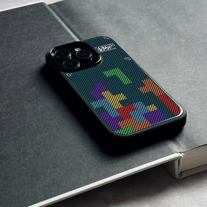 Tetris pixélisé Verre Coque  pour iPhone