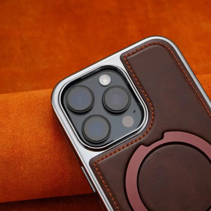 Cuir Luxueux Avec Support Magnétique Coque  pour iPhone