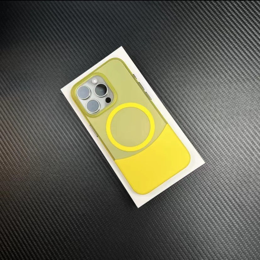 Coque iPhone avec revêtement sablé de couleur contrastante