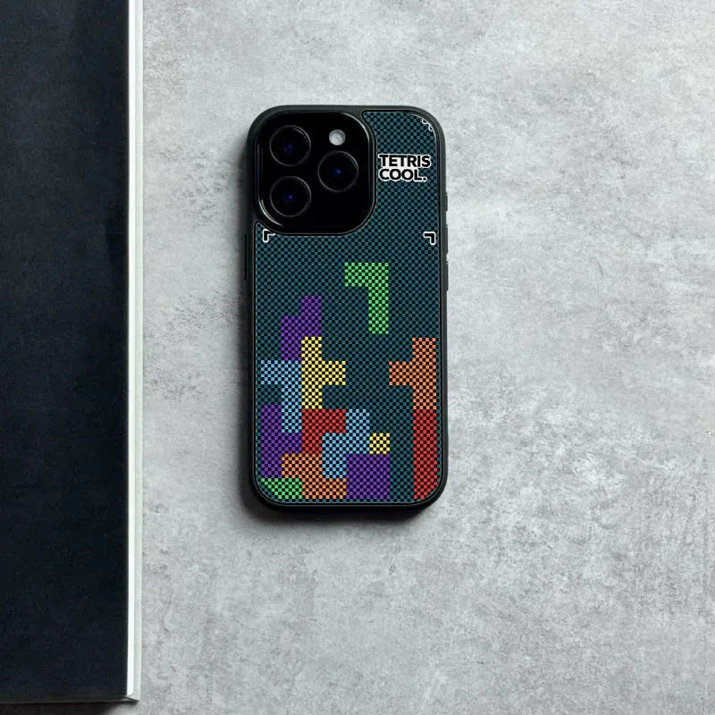Tetris pixélisé Verre Coque  pour iPhone
