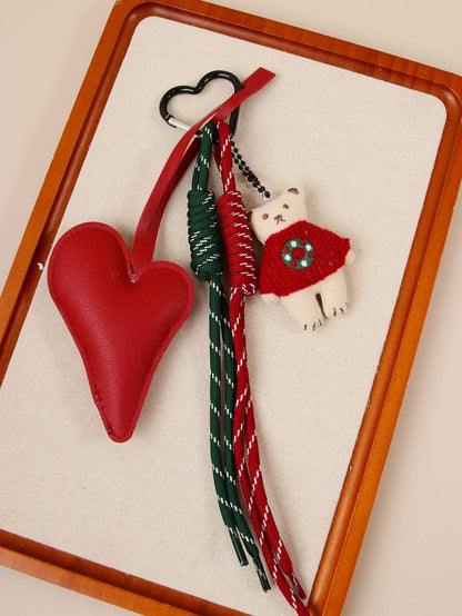 Pendentifs bonnets de Noël tricotés à la main pour clés et sacs❤️🎅