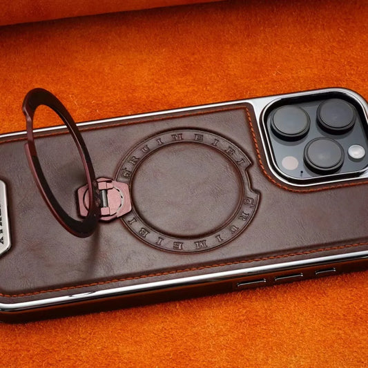 Cuir Luxueux Avec Support Magnétique Coque  pour iPhone