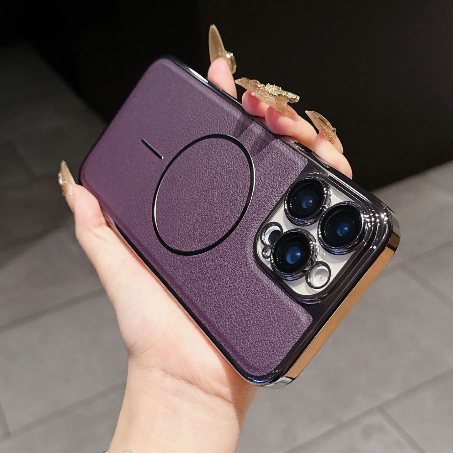 Cuir Texture De la Peau Magnétique Coque  pour iPhone