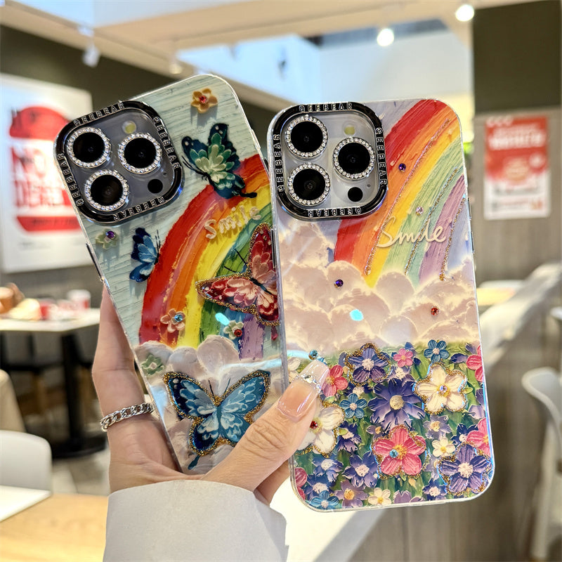 Étui Rainbow pour iPhone ( Avec film de protection pour lentilles )