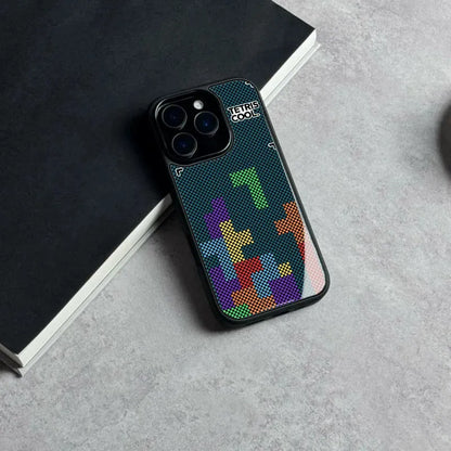 Tetris pixélisé Verre Coque  pour iPhone