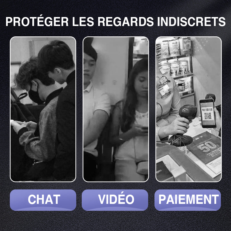 Coque magnétique intégrale avec protection d’écran anti-espion pour Samsung