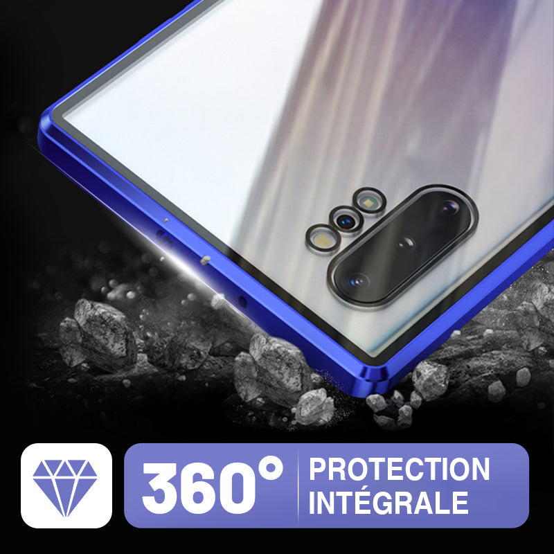 Coque magnétique intégrale avec protection d’écran anti-espion pour Samsung