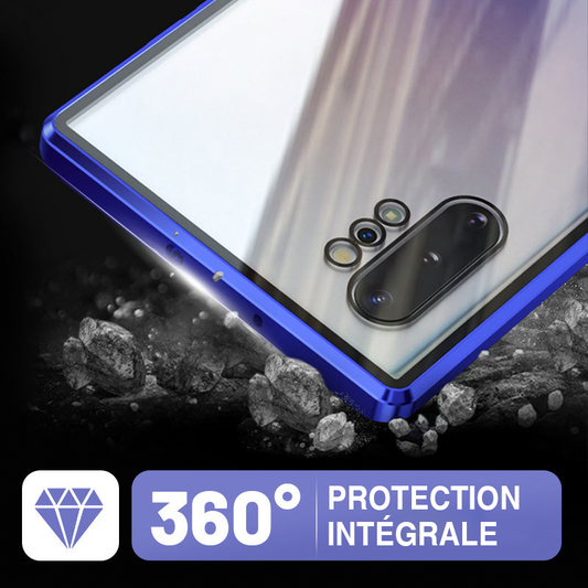 Coque magnétique intégrale avec protection d’écran anti-espion pour Samsung
