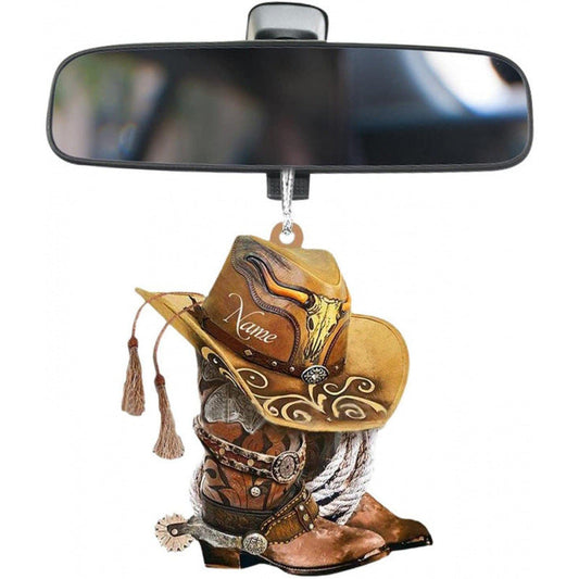 🤠✨ The Western Boot Car Charm - Ride into the Sunset with Style! ✨🤠