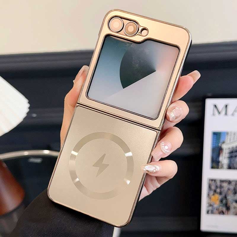 Coque magnétique givrée électrodéposée pour la série Samsung Flip