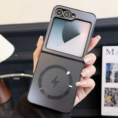 Coque magnétique givrée électrodéposée pour la série Samsung Flip
