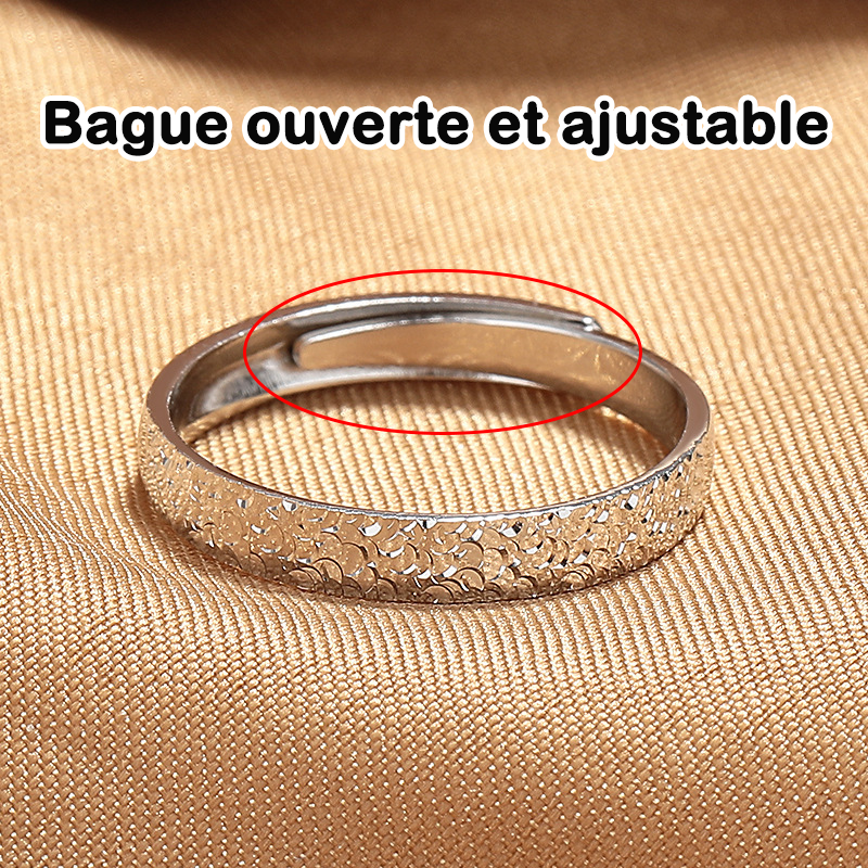 🌟Alliance exclusive en argent scintillant - ajustable🌟
