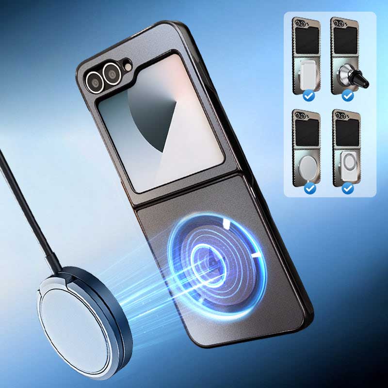 Coque magnétique givrée électrodéposée pour la série Samsung Flip
