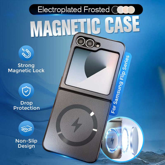 Coque magnétique givrée électrodéposée pour la série Samsung Flip