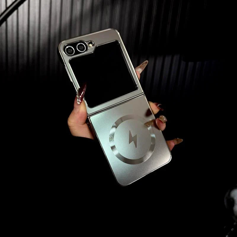 Coque magnétique givrée électrodéposée pour la série Samsung Flip