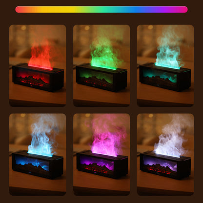 🔥 50% DE RÉDUCTION - DERNIER JOUR ! 💦 Diffuseur d'Humidité avec Flamme de Cheminée - 7 Couleurs LED et Télécommande, Ambiance Apaisante pour Maison/Bureau 🌙📦