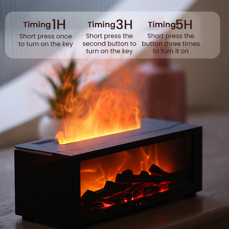 🔥 50% DE RÉDUCTION - DERNIER JOUR ! 💦 Diffuseur d'Humidité avec Flamme de Cheminée - 7 Couleurs LED et Télécommande, Ambiance Apaisante pour Maison/Bureau 🌙📦