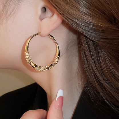🌙💎Boucles d'oreilles circulaires avec zircon(🔥50% de réduction)