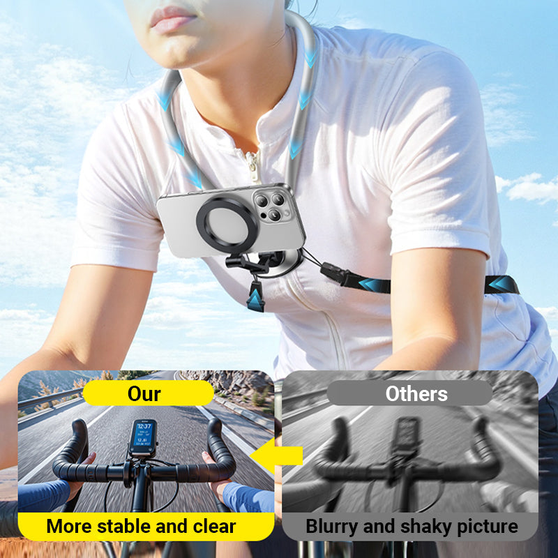 Support pour téléphone magnétique en silicone en forme de U pour le cou - Offre à durée limitée : 🔥20 % de réduction 🔥+ 🚀 livraison gratuite 🚀