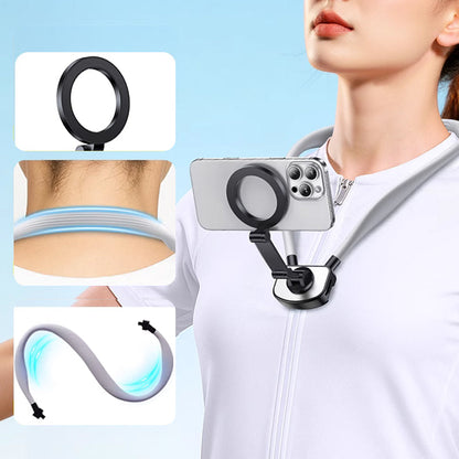 Support pour téléphone magnétique en silicone en forme de U pour le cou - Offre à durée limitée : 🔥20 % de réduction 🔥+ 🚀 livraison gratuite 🚀