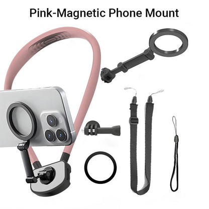 Support pour téléphone magnétique en silicone en forme de U pour le cou - Offre à durée limitée : 🔥20 % de réduction 🔥+ 🚀 livraison gratuite 🚀