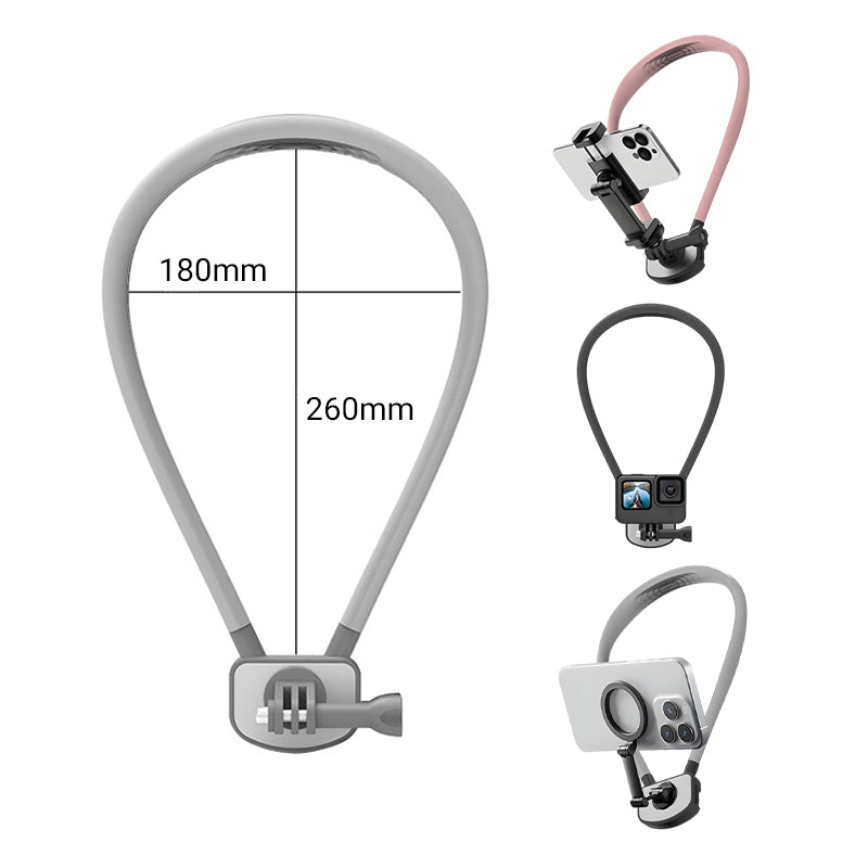 Support pour téléphone magnétique en silicone en forme de U pour le cou - Offre à durée limitée : 🔥20 % de réduction 🔥+ 🚀 livraison gratuite 🚀
