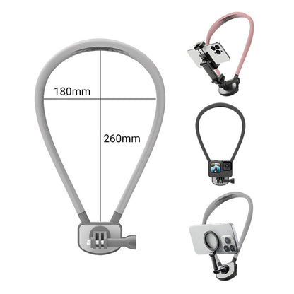 Support pour téléphone magnétique en silicone en forme de U pour le cou - Offre à durée limitée : 🔥20 % de réduction 🔥+ 🚀 livraison gratuite 🚀