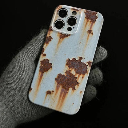 🏆📱Coque rigide Vintage Rust pour iPhone👑