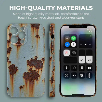 🏆📱Coque rigide Vintage Rust pour iPhone👑